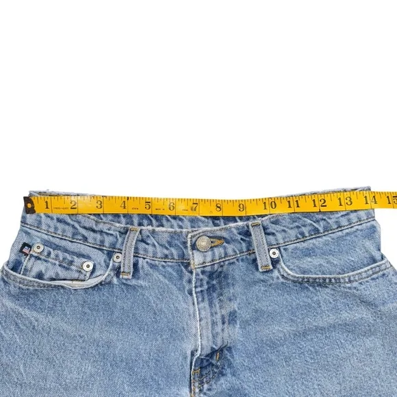 VTG Polo Ralph Lauren Distressed Denim Cutoff Shorts Sz 28 Frayed Boho Festival - Picture 7 of 7